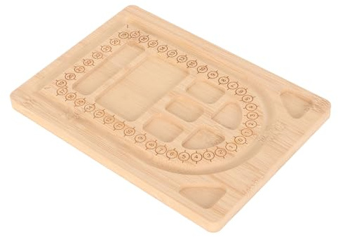 MUNEFE Planche de Perles en Bois, Plateau de Perles Polyvalent, Planche de Conception de Perles en Bois Exquise pour la Fabrication de Bijoux de Bracelet