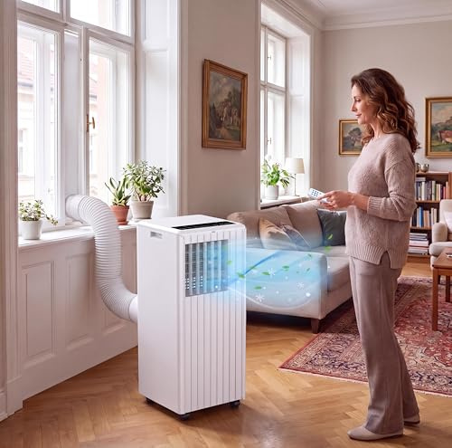 Portable Air Conditioner 9000 BTU, 3-in-1 Air Conditioner Unit, Smart Display, Cooling & Fan with 2 Speeds & 35L/Day Dehumidifier Portable AC Unit for Home Office