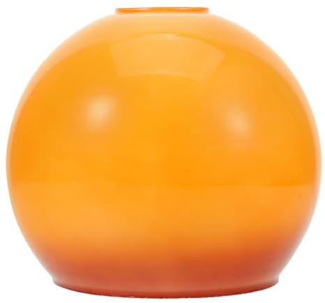 Baluue Pantalla de Lámpara de Vidrio de Doble Orificio para Comedor, Diseño en Forma de Globo Redondo, Material de Vidrio Khaki Protección Ocular, Compatible