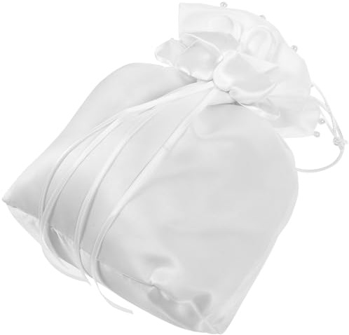 Ciieeo Pochette Blanche pour Mariée Légère et Portable en Tissu, Sac à Main Élégant pour Événements en Soirée et Mariages