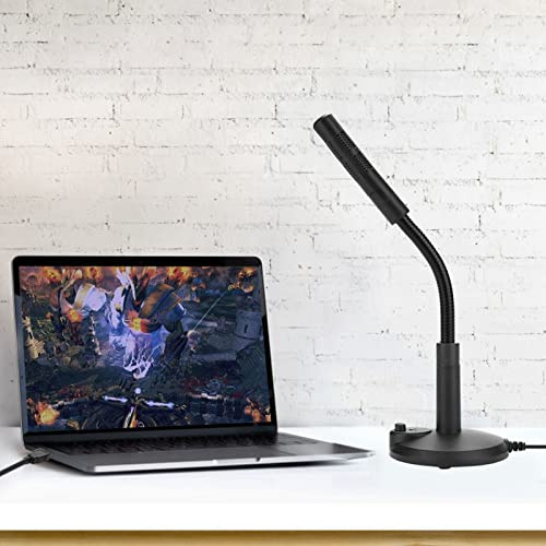 SHUAIGUO Rundstrålande USB-mikrofon med Tydlig Ljudkvalitet för Inspelning och Onlinechatt, Robust Metallkonstruktion för Skrivbordsbruk