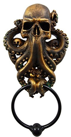Atlantic Sammlerstücke Bermuda Triangle Ocean Monster Oktopus Kraken Warrior Deko Kunstharz Türklopfer Figur