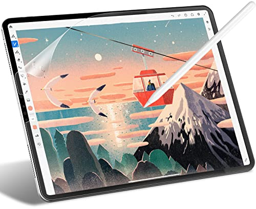 JETech Paper Schutzfolie für iPad Pro 12,9 6/5/4/3, 1 Stück | Für 2022/2021/2020/2018 Modell, Entspiegelte Matte Oberfläche, Optimiert für Schreiben & Zeichnen, Anti-Fingerabdruck
