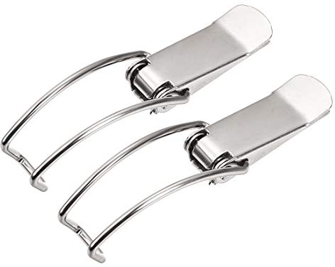 sourcing map 3.25-inch Iron Spring Loaded Toggle Latch Catch Clamp Clip for Trunk Case Box Chest - 2 Pcs