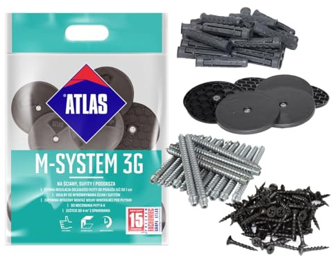 Trockenbau-Montagen Stifte für Gipskartonplatten Montage von Gipskartonplatten Trockenbau Werkzeug Atlas M-System KT 3G 120 PP M8/Fi 6,5 L150 BX
