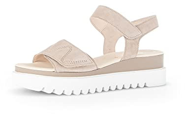 Gabor Damen Plateausandalen, Frauen Sandalen,Best Fitting,offene Schuhe,Strandschuhe,Plateausandaletten,Dicke Sohle,bequem,Desert,37.5 EU / 4.5 UK
