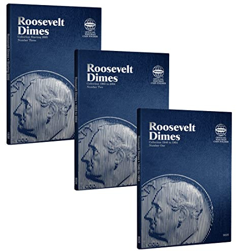 Whitman US Roosevelt Dime Folder Set 1946 to Present Day #’s 9029 9034 9039