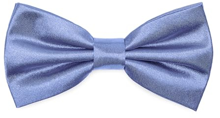 Ladeheid Elegante Herren Fliege - Hochwertig, Glänzend, Verstellbar, Perfekt für Hochzeit, Party, Büro. Ideal für Männer, Frauen, Teenager BMS (12cm x 6cm, Blau)