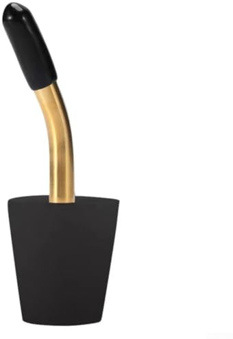 Camping Teekanne Wasserkocher Auslaufverlängerung Düse – Silikon, präzises Ausgießen, handgebrühte Kaffeekanne | Ideal für Camping & Wandern (Schwarz Gold)