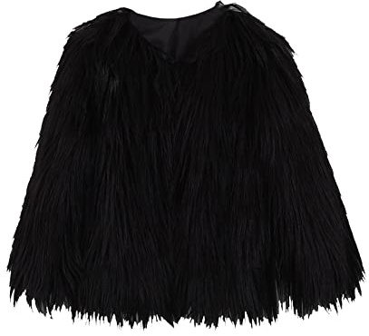ECDAHICC Damen Plus Size Faux Fur Coat Fall Offene Front Cardigan Kunstpelzmantel Shaggy Langarm Jacke Warmer Mantel BL-4XL