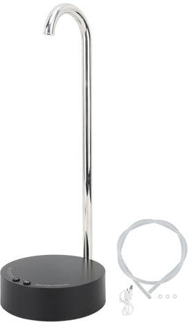 Dispensador de agua de escritorio, bomba automática para botellas de agua potable, bomba de botella de agua eléctrica, encimera para hogar y oficina (negro)