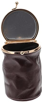 CALLARON Mini Neceser Espejo Bolsa Maquillaje Compacta para Labial Perfume | Neceser de Maquillaje Mujer con Espejo Retro, Organizador Cosméticos Pequeño con Cierre para Viaje, Escuela y Trabajo