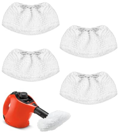 TPZORJX Paños de Microfibra para Vaporeta - Set de 4 Almohadillas de Repuesto Compatibles con Limpiador a Vapor Kärcher EasyFix SC 2, SC 3, SC 4, SC 5 y Otros Modelos Eléctricos