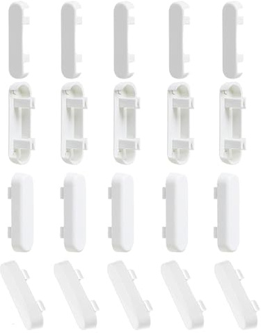 20Pcs Weep Hole Covers, ABS White Plastic Vent Covers for UPVC Windows, Bright Double Glazing Drain Caps, Durable Clog-Proof Window Vent Covers Replacement for UPVC Window Sill End Caps