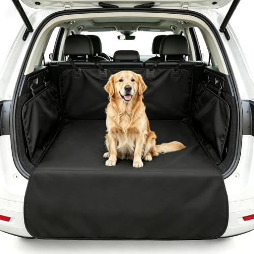 Kofferraumschutz Hund 600D Oxford für Auto & SUV – Wasserdicht Robuste Kofferraum Schutzmatte gegen Schmutz, Haare und Kratzer, Pflegeleichte Hundedecke für den Kofferraum, Universal Schutzmatte
