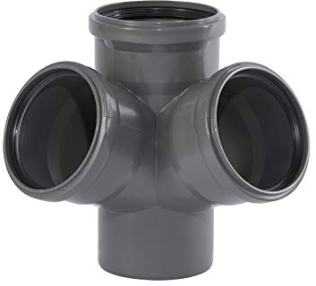 Ostendorf HTsafe Eckabzweig DN 110/110/110 67 Grad HT-Rohr, Grau, dn110/110/110/67 grad