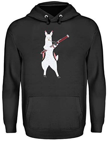 Chorchester Ideal für Fagott und Alpaka Fans - Unisex Kapuzenpullover Hoodie -S-Jet Schwarz
