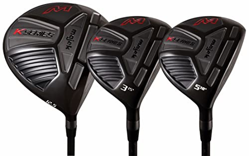 Petite Senior Majek K-serien High Launch 460cc 12,5° driver och 3 5 Fairway trä set golfklubbar, högerhänt ultra förlåtande senior damer flex grafitskaft, premium rundtur sammet grepp