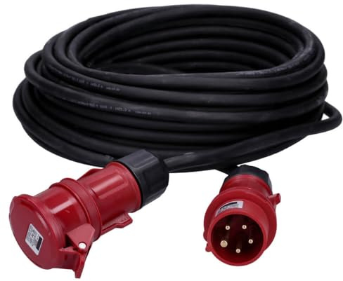 Voxura CEE-Kabel Verlängerungskabel Starkstromkabel 5-polig 400V H07RN-F 5G 2,5 16/5 16A IP44 Starkstrom 25m