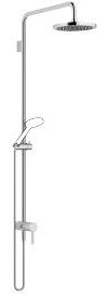 Dornbracht Showerpipe con miscelatore doccia monocomando, sporgenza 450 mm per doccia a colonna, soffione 220 mm, 36112970, Colorazione: cromo