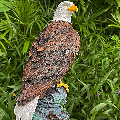 Gartendekoration, Skulpturen, Statuen, für den Außenbereich, atemberaubende Weißkopfadler, Weihnachtsfigur, Dekoration für Rasen, Hof, Terrasse, Garten, Geschenke für Veranda (auf Stein)
