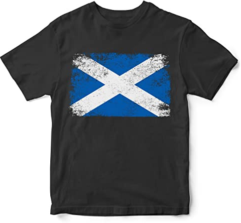 Scotland Kids T Shirt Scottish Rugby Football Fan Flag Print Boys Girls