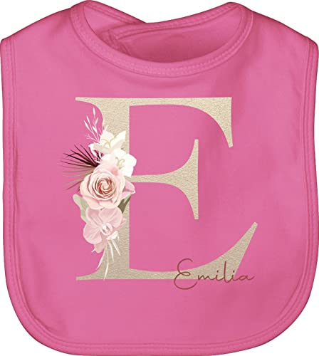 Baby Lätzchen - Mädchen Bekleidung kreativ und - Anfangsbuchstabe Name I Initialen personalisiert - Unisize - Pink - personalisiertes baby-geschenk buchstaben e latz