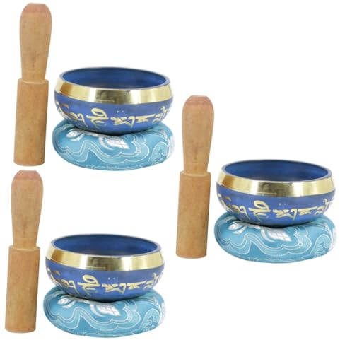 3 ensembles d'accessoires pour bols de méditation Bol chantant tibétain Bols sonores de méditation Bols chantants Fourniture de bouddhisme Bol chantant de Bouddha Bol chantant de Bouddha Décor zen