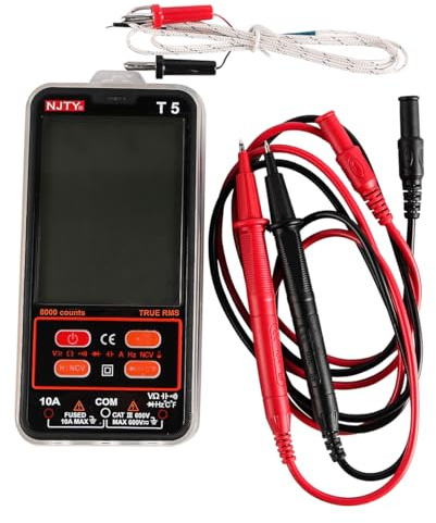 Sarini Multimètre numérique Intelligent True RMS NCV,testeur de Tension Hz Ohm,capacité de continuité,testeur de Diode,Maintien des données,6000 Points