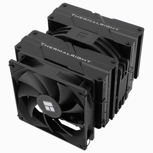 TR Peerless Assassin 140 Schwarz, 6 Heatpipes, Zwei PWM Lüfter und zwei Turme, 158mm hohe CPU-Kühlung mit Obere Abdeckung, für AM4/AM5 und Intel LGA 1851/170/1150/1151/1200