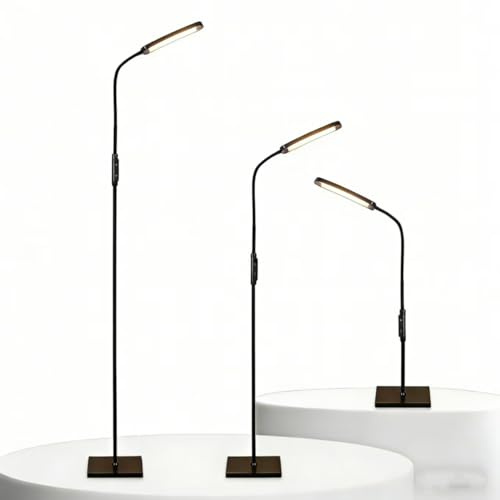 Floorh Modern LED-golvlampa för vardagsrum, justerbar, perfekt för sovrum, kontor och läsning. Mjukt ljus och minimalistisk design för heminredning.