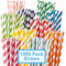 Lot de 1000 pailles en papier biodégradables idéales pour les mariages et les fêtes. Durables. Parfaites pour le jus, le café et les boissons froides.