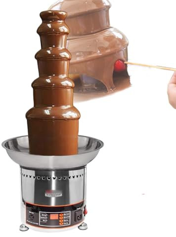 Macchina Per Fontana Di Cioccolato, 4-7 Livelli Commerciale In Acciaio Inox Per Fonduta Di Salsa, Set Per Fonduta Grandi, Fontana Per Matrimoni, Per Attrezzatura Per Buffet Per Feste,5tiers
