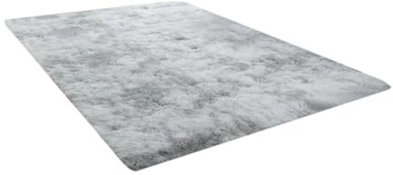QUMIIRITY Plüschiger Hochflor Teppich Für Und Kinderzimmer rutschfeste Fleece Matte Vielseitig Einsetzbar Und Gemütlich