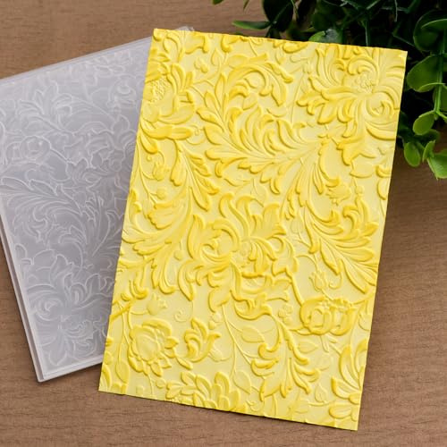 OTCRAFT Prägeschablone aus Kunststoff mit 3D-Blumen-Motiv, Phönix, für Bastelarbeiten, Scrapbooking, Fotoalbum, Kartenbasteln, Dekoration für Kartenherstellung, Prägeschablone,