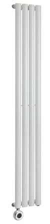 MILANO 600W White Vertical Single Panel Electric Radiator Plug 1600x236mm