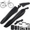 MINISOISO Parafango Bici Set, Universale Regolabile Parafanghi Bicicletta 24-28 Pollici, Bicicletta Mudguard Anteriore e Posteriore per Mountain Bike, Bici da Corsa(Nero)
