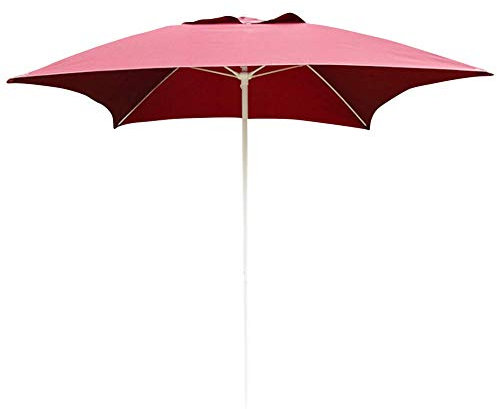 Ombrellone da Esterno Portatile Quadrato da 2,0 m, ombrellone Pieghevole Compatto Protettivo per Balcone, terrazza, Giardino, ombrellone da Esterno, Parasole, Riparo, Rosso