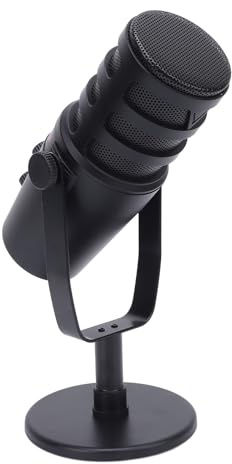 XLR Microphone Dynamique USB avec Desktop Stand pour Le Podcast Enregistrement PC Gaming en Direct Streaming Vocal Off, Micro Cardioïde pour Enregistrer en Direct Gaming