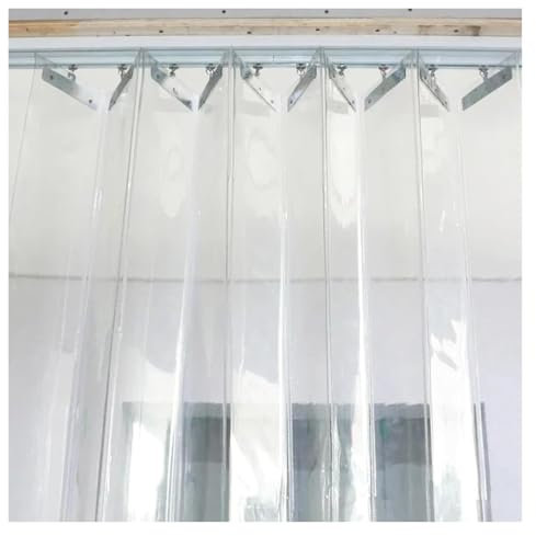 Tenda a strisce in PVC industriale per garage (1,05 x 2 m) design verticale pieghevole e scorrevole e strisce flessibili ideale per uso industriale e casa nization