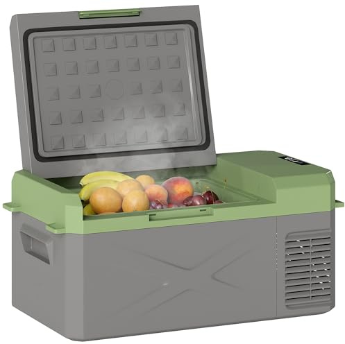 Outsunny 16,3 Liter Kompressor Kühlbox Elektrische Tragbar Kühlschrank
