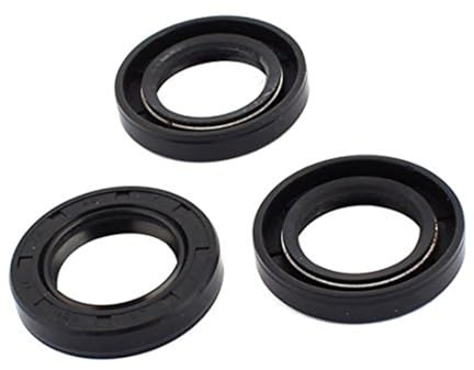 MEXWLOP Paraolio, TC 25 mm x 40 mm x 7 mm, copertura in gomma nitrilica a doppio labbro con molla, for semiasse con trasmissione meccanica, confezione da 3 pezzi neri Guarnizione dell'albero dell'olio
