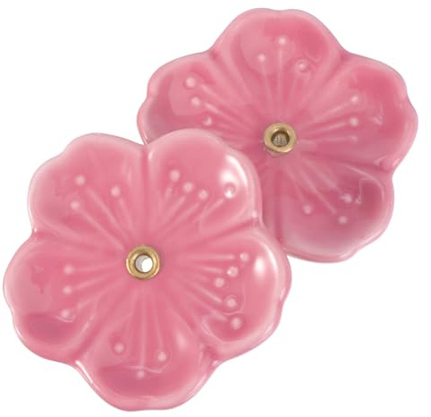 Porta Incenso Decorativo 2pezzi Ceramico Rosa, Forma Fiore | Sala da Tè e Hotel, Adatto come Ornamento da Tavolo, Set da 2 Pezzi Colore Casuale