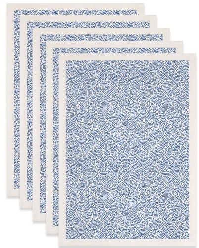 SUPERDANT 5 STK. Originalmuster Unterglasur Transferpapier Keramik Doodles Aufkleber Keramik Glasur Blaue Unterglasur Transferpapiere Für Porzellan Überzugsmaille Ton Abziehbild 37x52cm