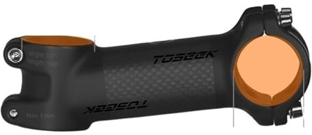YUCHUANGYE Potencia Bicicleta Carretera Vástagos de Carbono 10/17/25/35 Grados for Manillar Bicicleta montaña, Potencia 31,8 Mm, Ultraligero for(10Degree-100mm-Matte)
