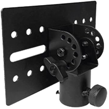Adaptador de Soporte Giratorio para DJ, Cubierta de trípode de Altavoz, Poste de Metal Negro, Herramienta de Soporte portátil Multiusos para espectáculos de DJ en, conciertos, Eventos