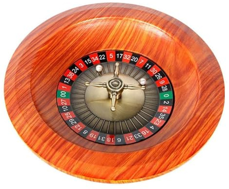 Roulette-Rad, 30,5 cm Roulette-Rad, Holz-Roulette-Rad-Set für Casinospiele, Plattenspieler, Freizeittischspiele, komplettes Roulette-Set