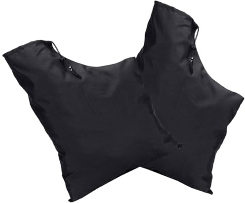 VOSAREA 2 Pezzi Sacco per Aspirafoglie Nero Oxford Resistente all'Usura, Borsa Portatile per Raccolta Foglie da Giardino
