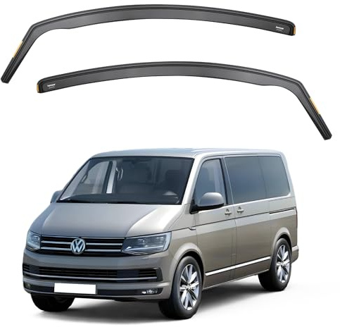 iSpeed Wind Deflectors For Volkswagen VW Transporter/Multivan T5 / T6 2003-2023 2pc Set - Keep Your Car Ventilated in Rain - Reduce Wind Turbulence