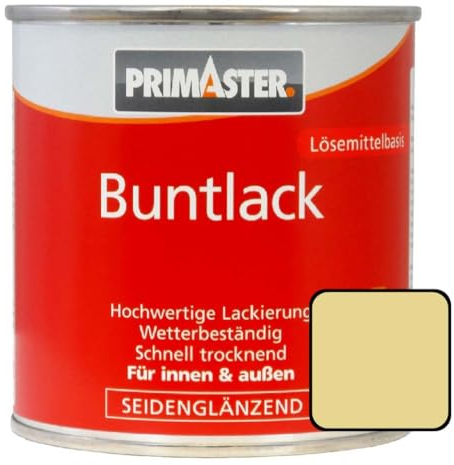 Primaster Buntlack 375ml Hellelfenbein Seidenglänzend Wetterfest Holz & Metall